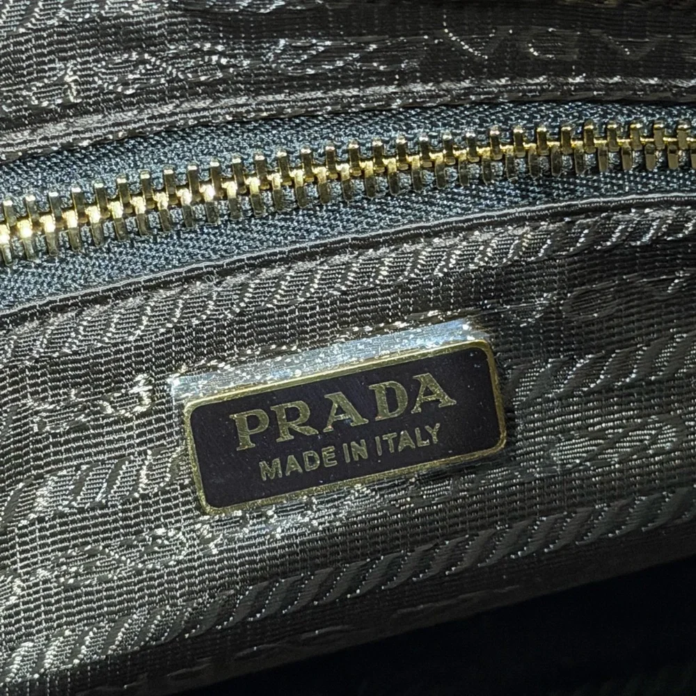 Prada Bonnie Medium Cinnamon Suede Handbag - Picture 12 of 14